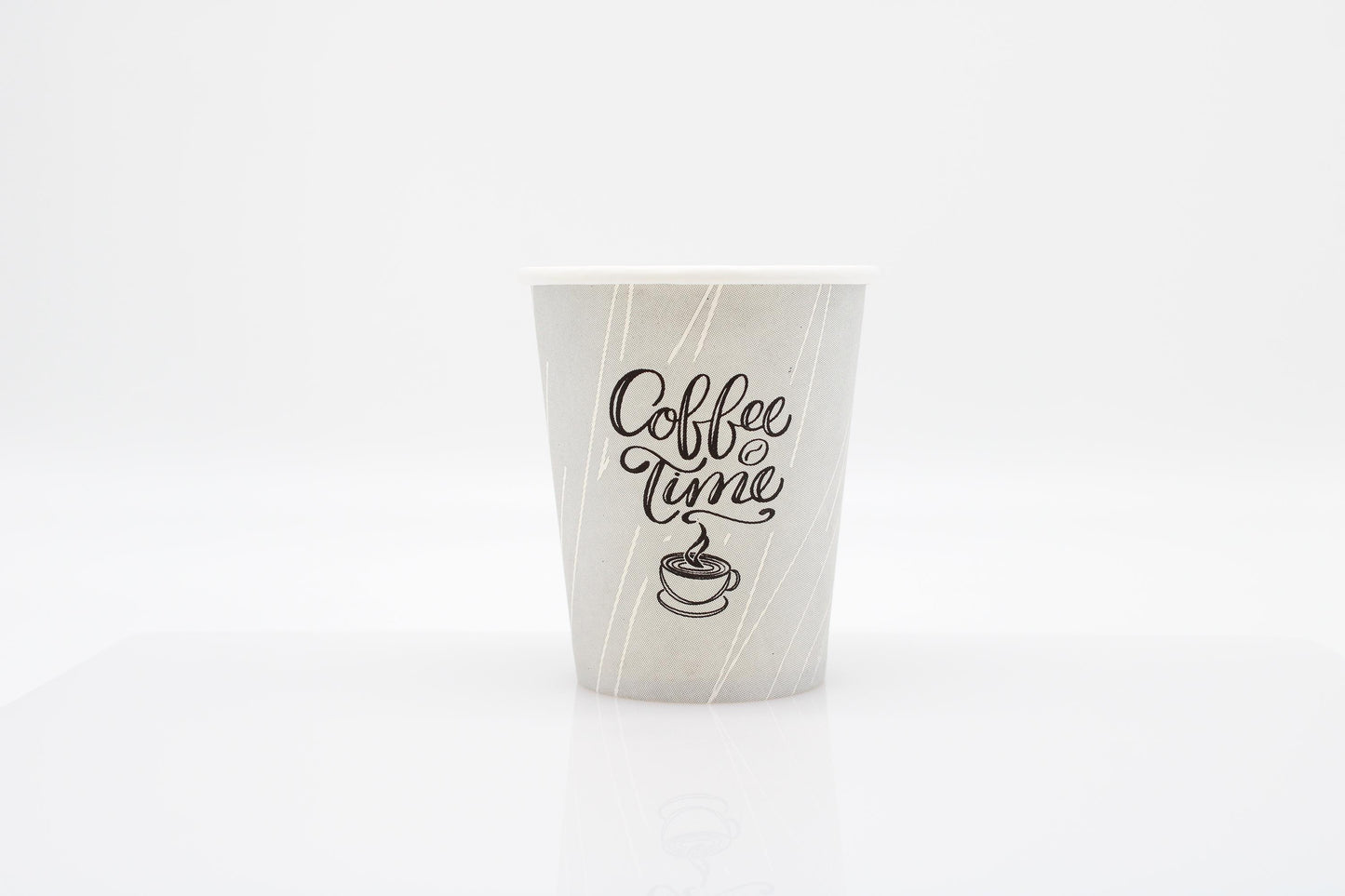 Einweg Kaffeebecher Coffee Time Grey 200ml