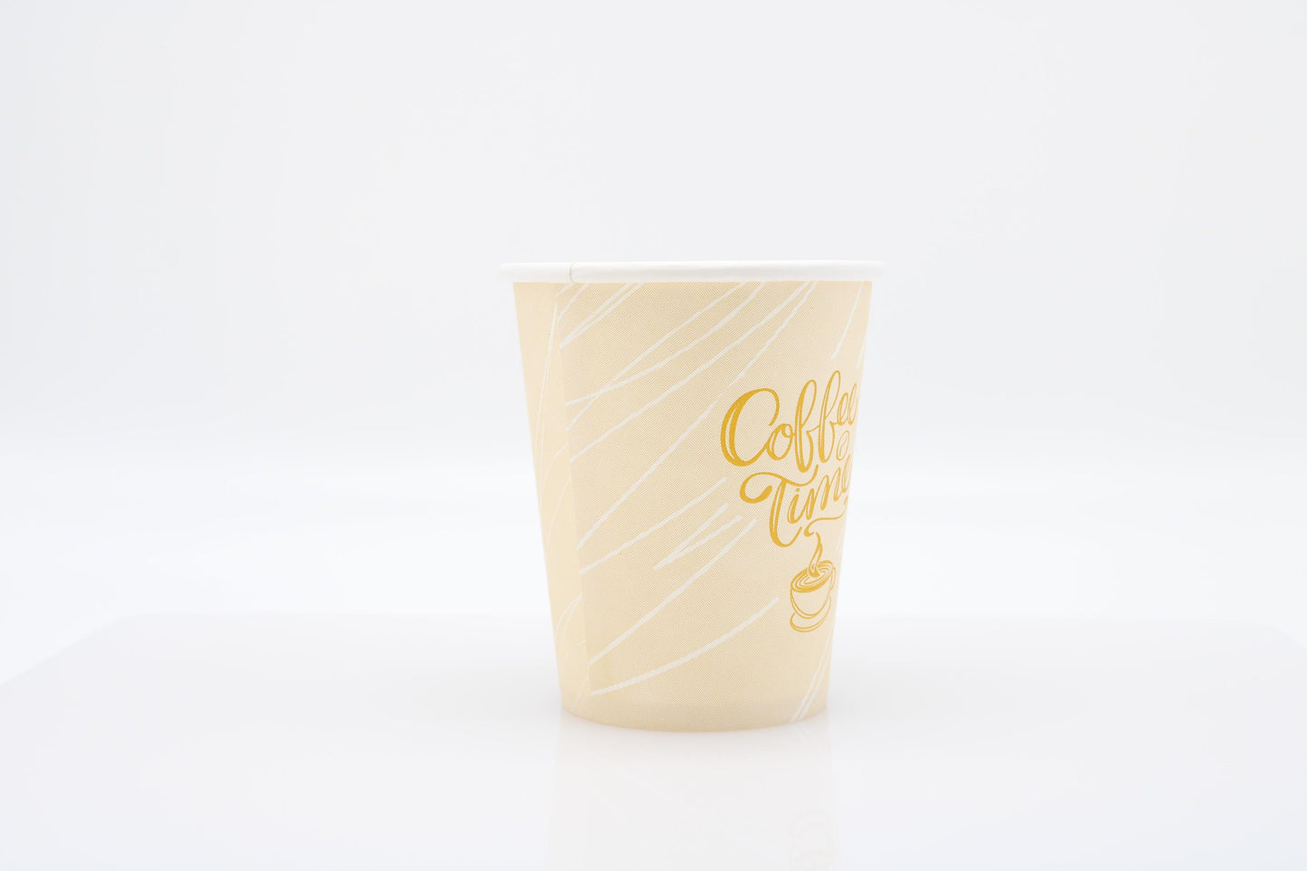 Einweg Kaffeebecher  To Go ( Coffee Time light yellow)  200ml / 8oz