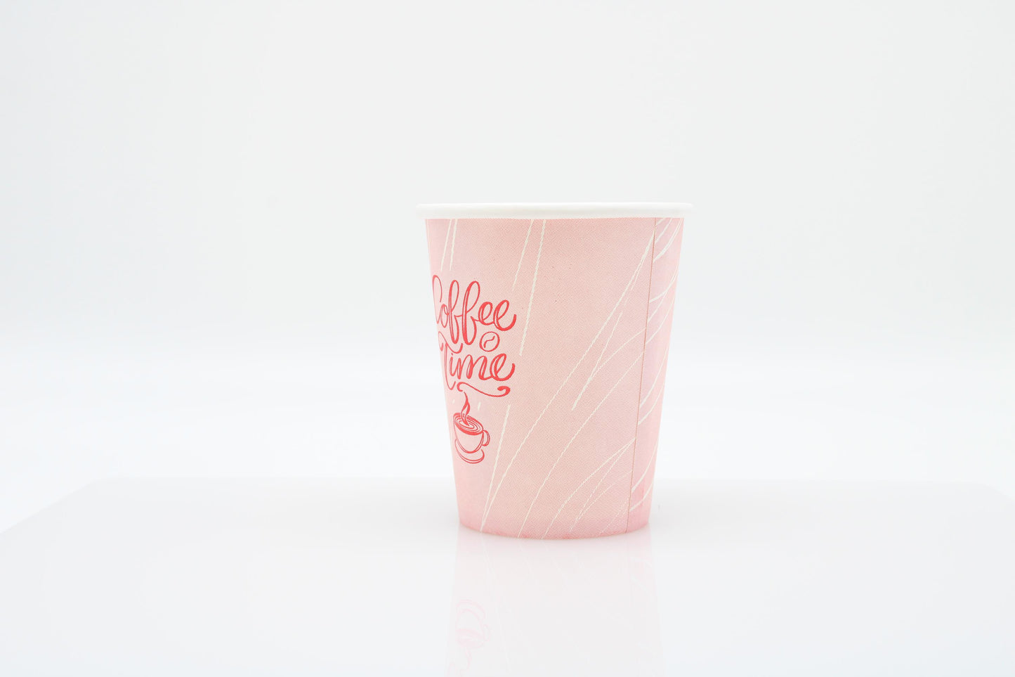 Einweg Kaffeebecher Coffee Time light pink 200ml