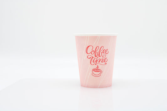 Einweg Kaffeebecher Coffee Time light pink 200ml