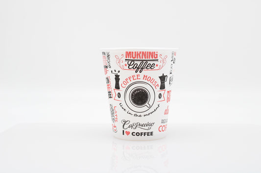 Einweg Kaffeebecher To Go (Morning Coffe white)  200ml / 8oz