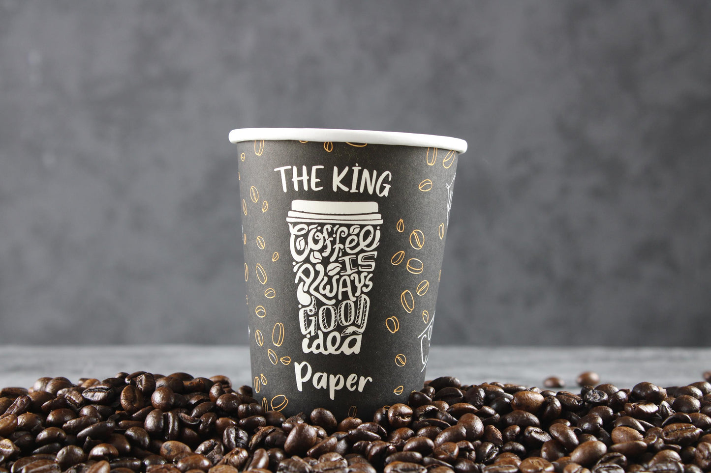 Einweg Kaffeebecher to Go (  The King Paper 2) - 200ml / 8oz